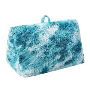 The Big One Tie Dye Print Faux Fur Fuzzy Wedge Pillow